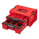 QBRICK PRO įrankių dėžė su 2 stalčiais 2.0 EXPERT RED