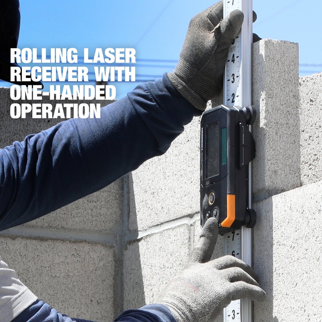 360º Rotary Laser Level Kit + Rolling Laser Receiver