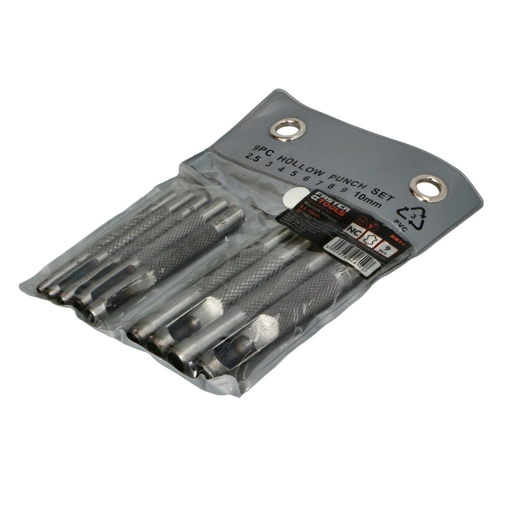 Skylių pramušėjų rinkinys, FASTER TOOLS, 6 vnt.