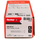 Betonsraigtis kūgine galva UltraCut FBS II 8x60 SK, Fischer 50 vnt. 