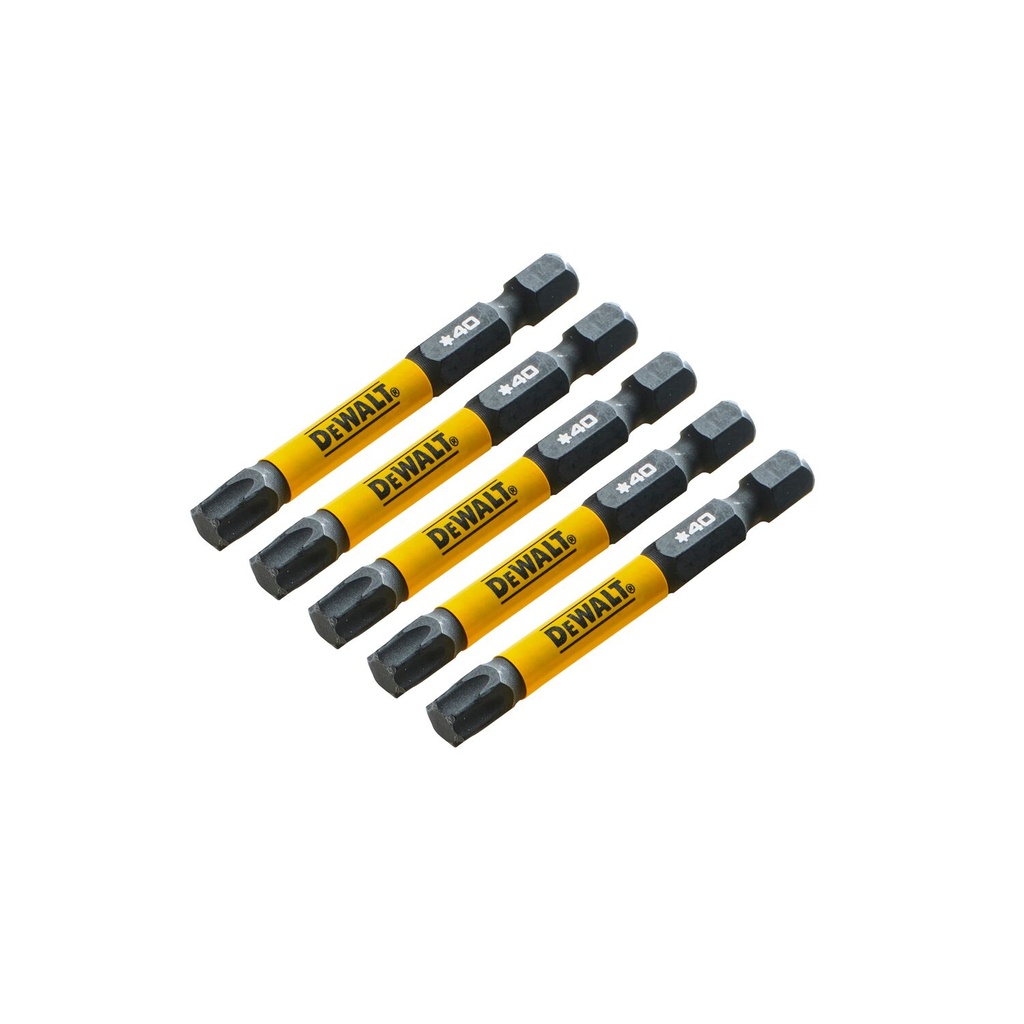 Sukimo antgaliukai FLEXTORQ T40 57 mm, DeWALT 5 vnt.