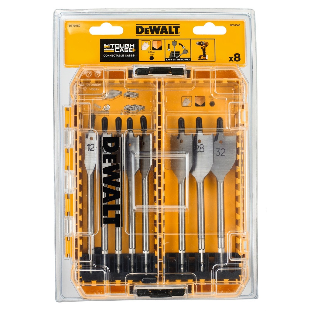 Plunksninių grąžtų rinkinys, DeWALT 8 vnt.