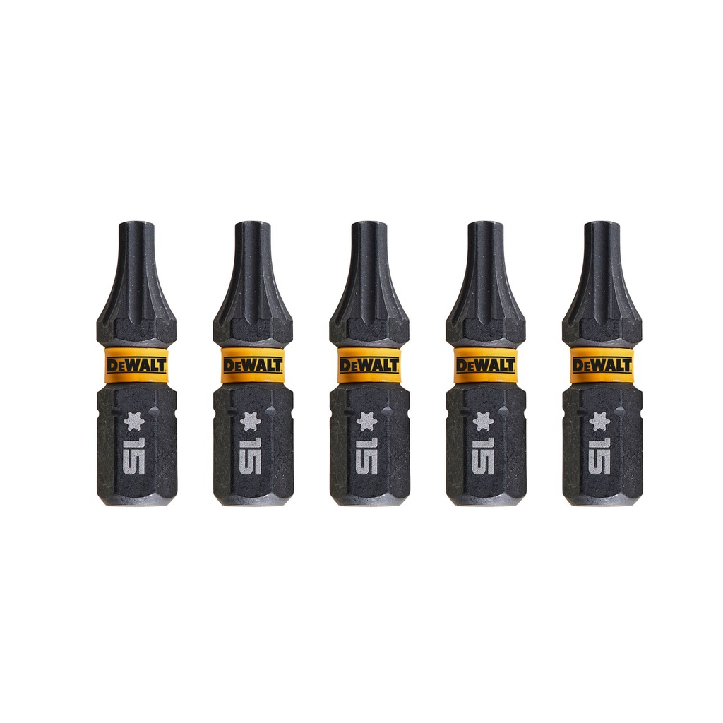 Sukimo antgaliukai FLEXTORQ T15 25 mm, DeWALT 5 vnt.