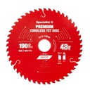 SPECIALIST+ pjovimo diskas Cordless 190x48Tx30mm