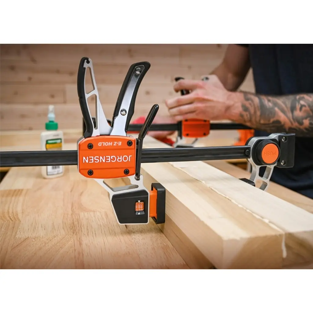 Aliuminis spaustuvas medium duty su jėgos matuokliu 150 mm. , Pony Jorgensen (2).webp