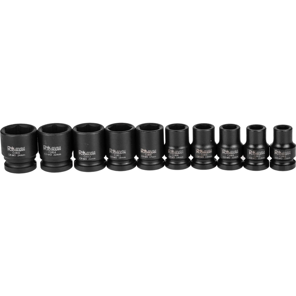 Set of impact sockets C4020, 10 pcs.