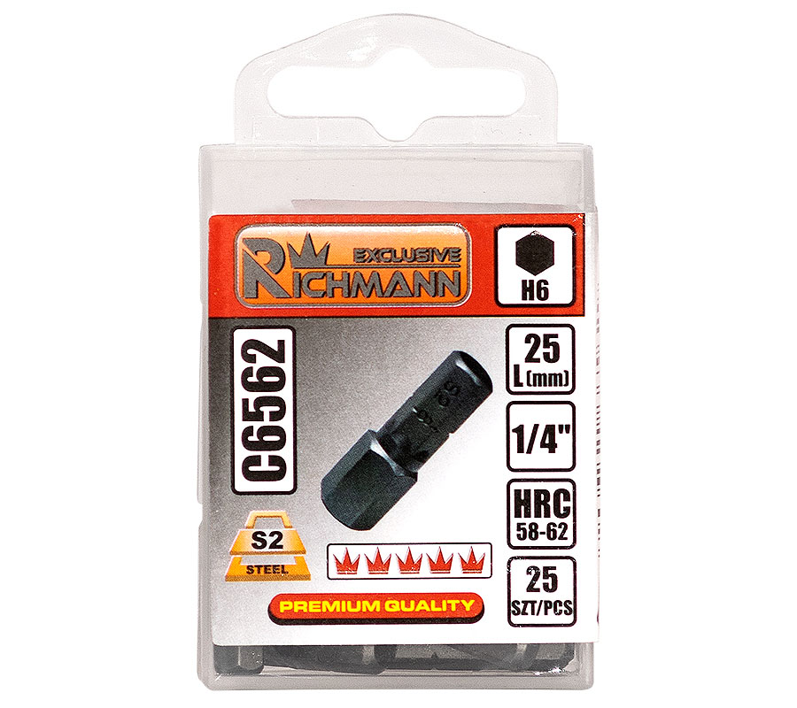 BIT 1/4" IMBUS 6x25MM "EXCLUSIVE" S2