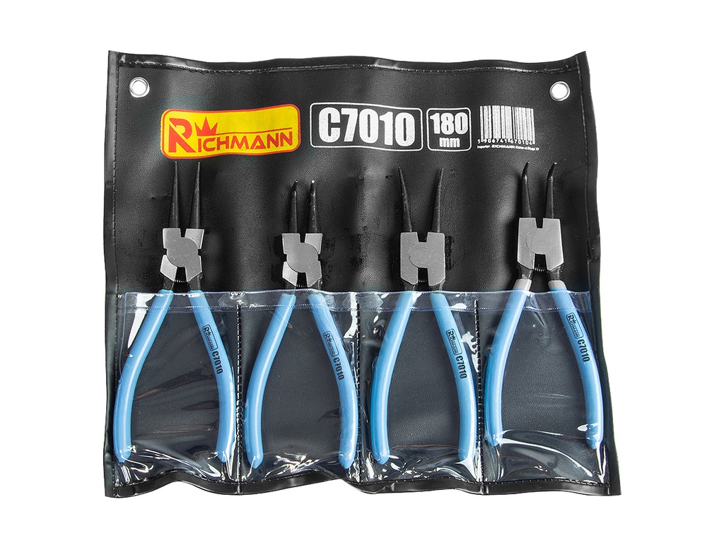 Pliers for retainer rings 180 mm 4 pcs