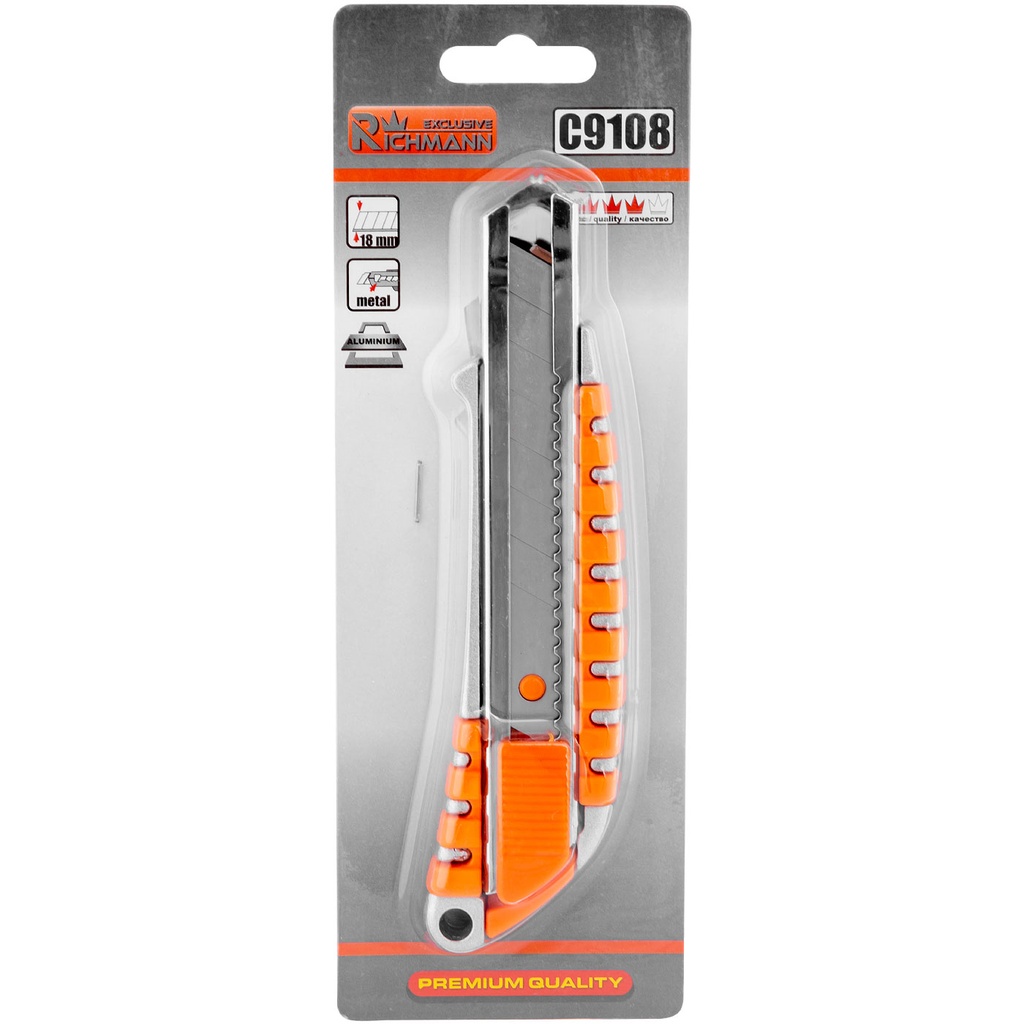 Utility knife 18mm aluminium