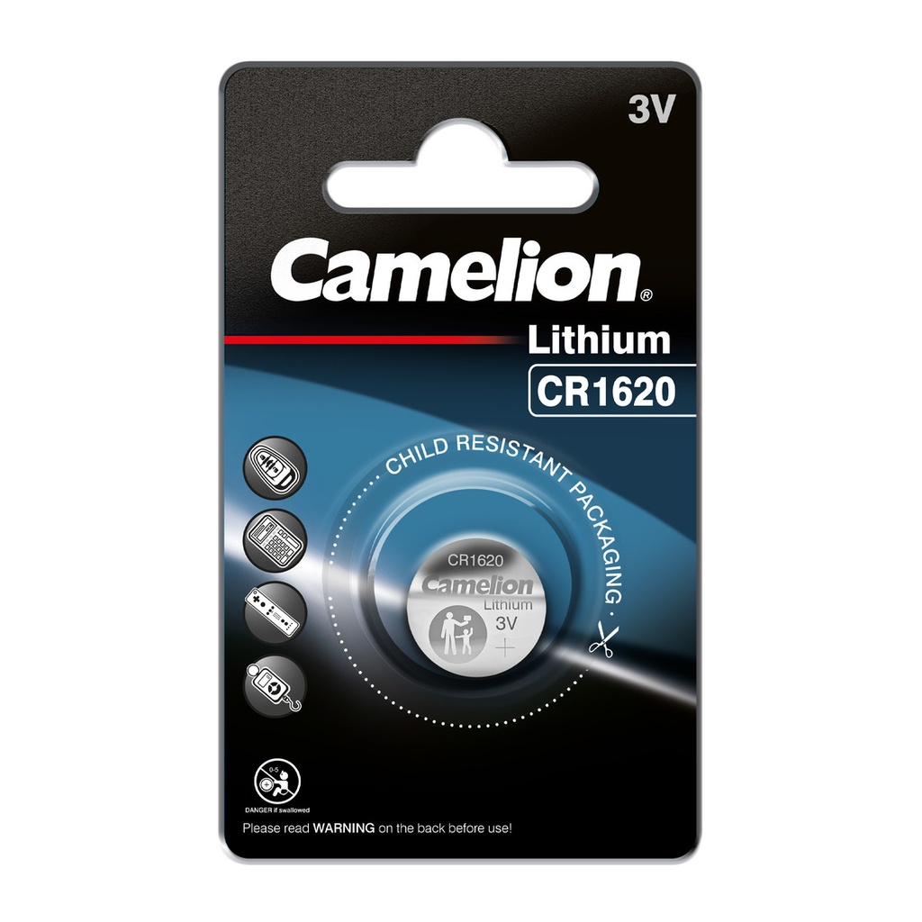 Micro lithium cell CR1620, 3V, CAMELION, 1 pc.