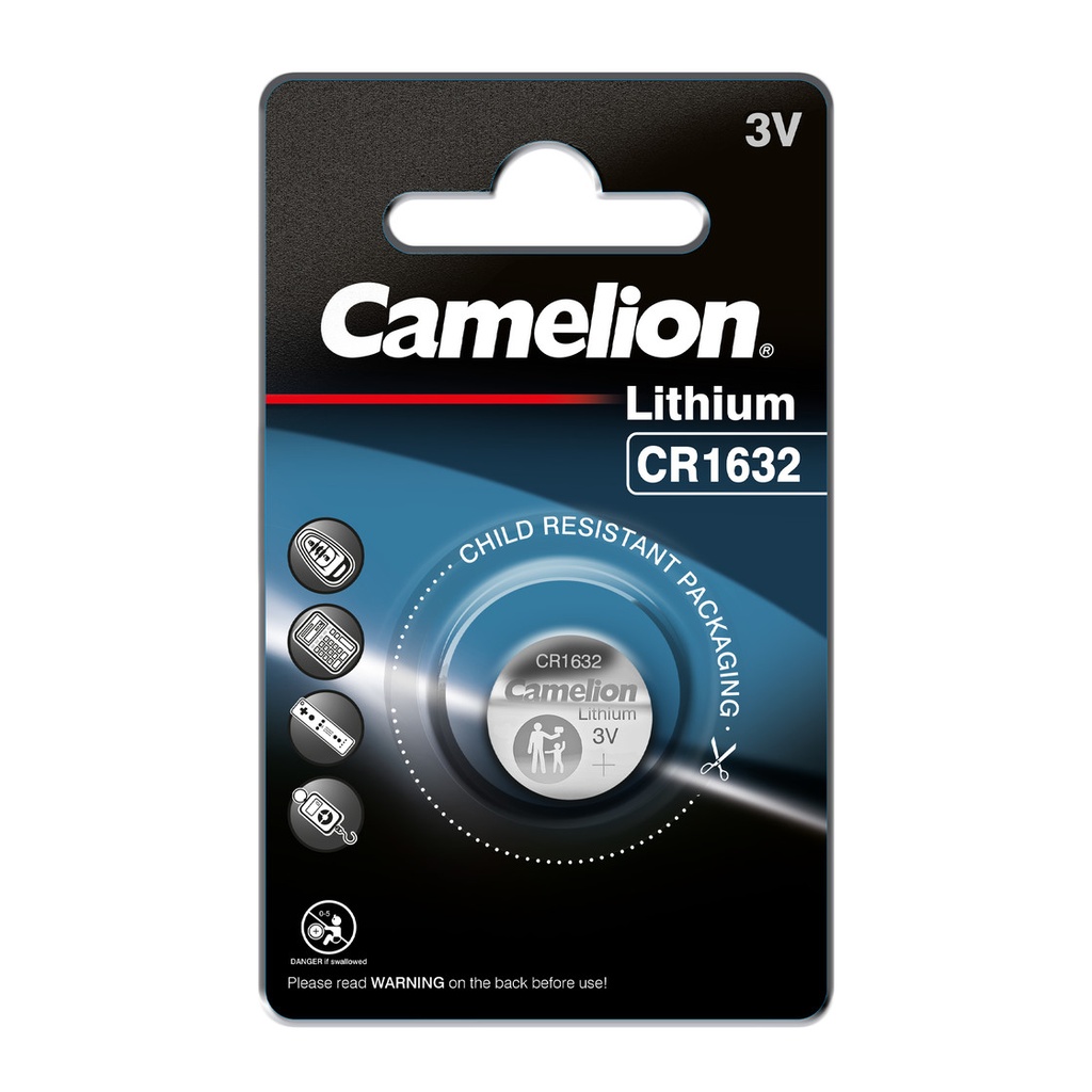 Mikro ličio elementas CR1632, 3V, CAMELION,  1 vnt.