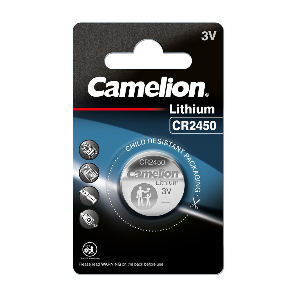 Liitium-patarei CR2450, 3V, CAMELION, 1 tk