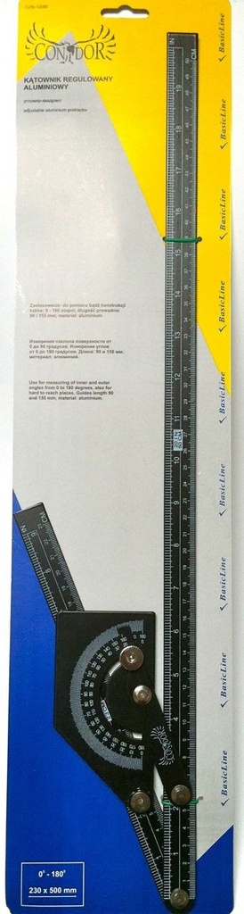 Plastmasas leņķmērs Condor 230x500mm