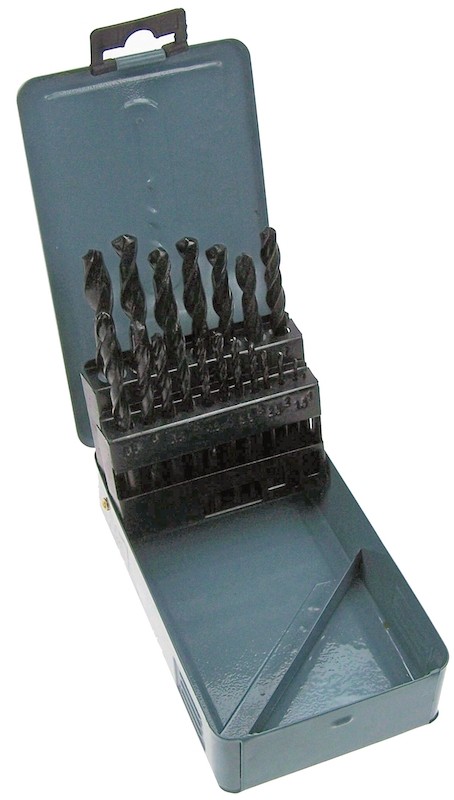 Metalo grąžtų rinkinys 1-10 mm, 19 vnt.
