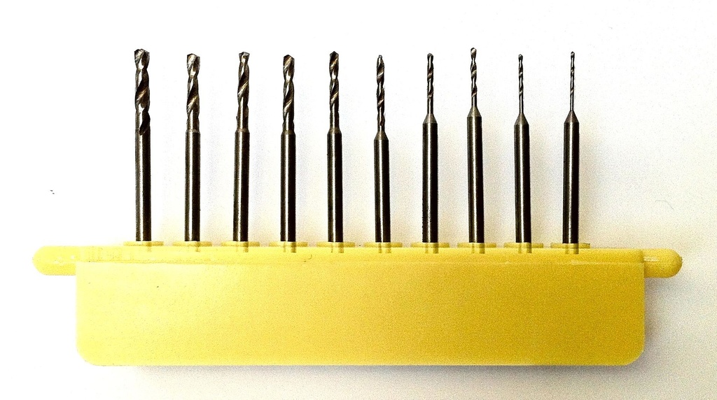Grąžtų rinkinys MINI 0,6-2,3 mm, 10 vnt.