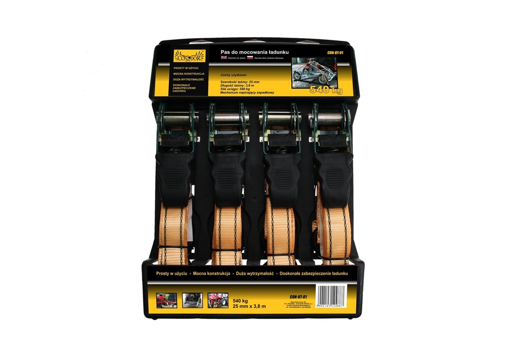 Lashing strap 540kg 4pcs