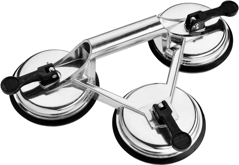 3-cups aluminium glass suction