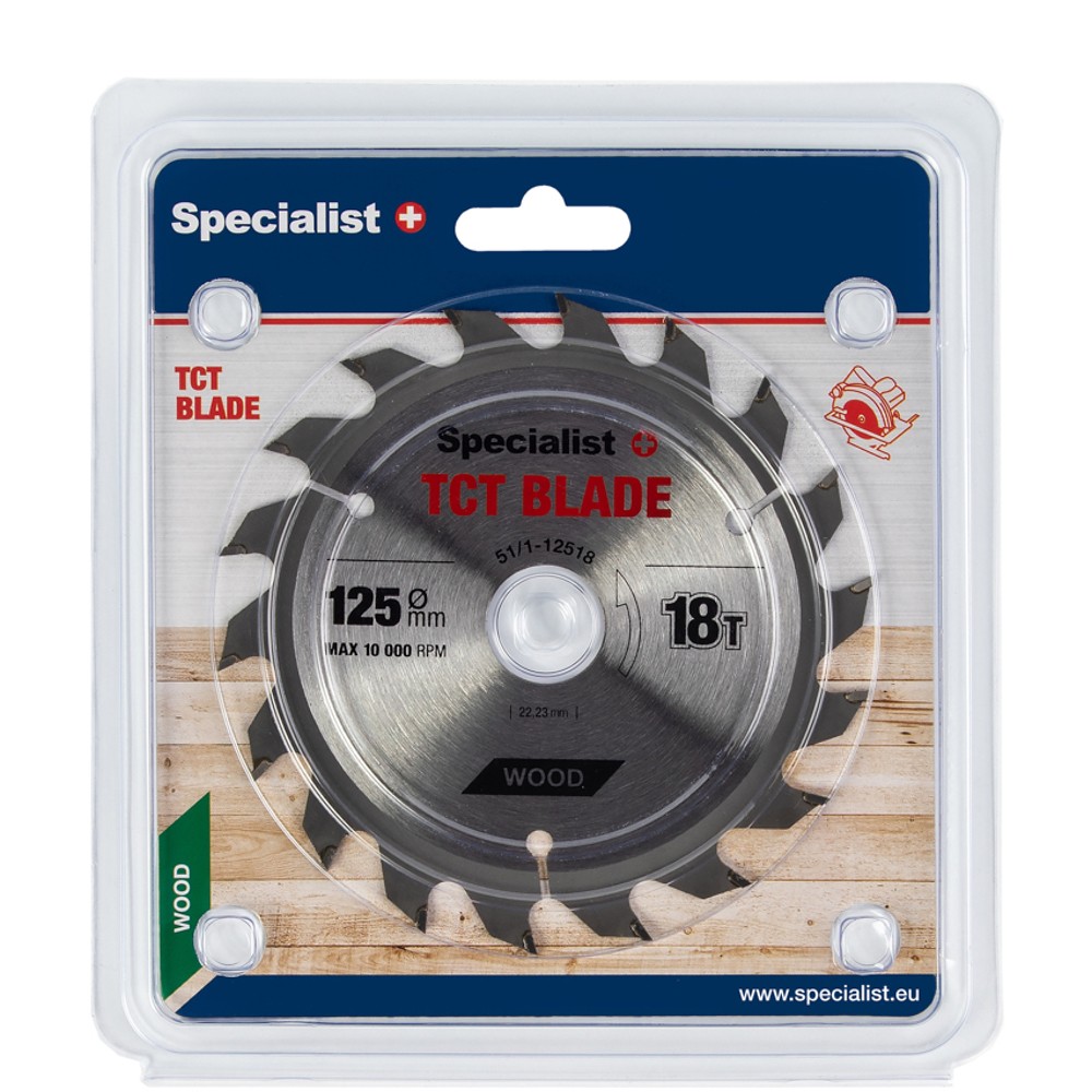 SPECIALIST+ griešanas disks, 125 x 18T x 22 mm