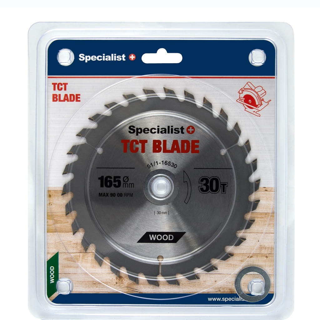 SPECIALIST+ TCT blade, 165x30Tx30/20/16 mm