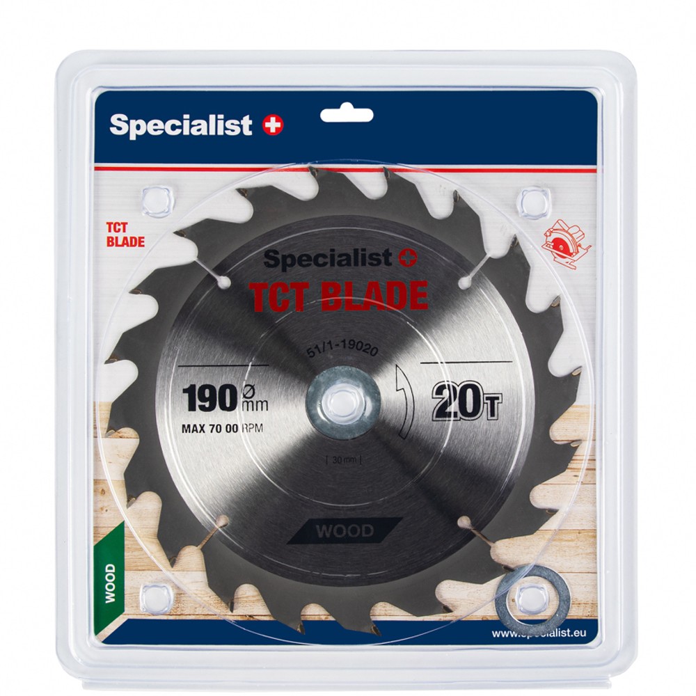 SPECIALIST+ saeketas, 190x20Tx30/20/16 mm