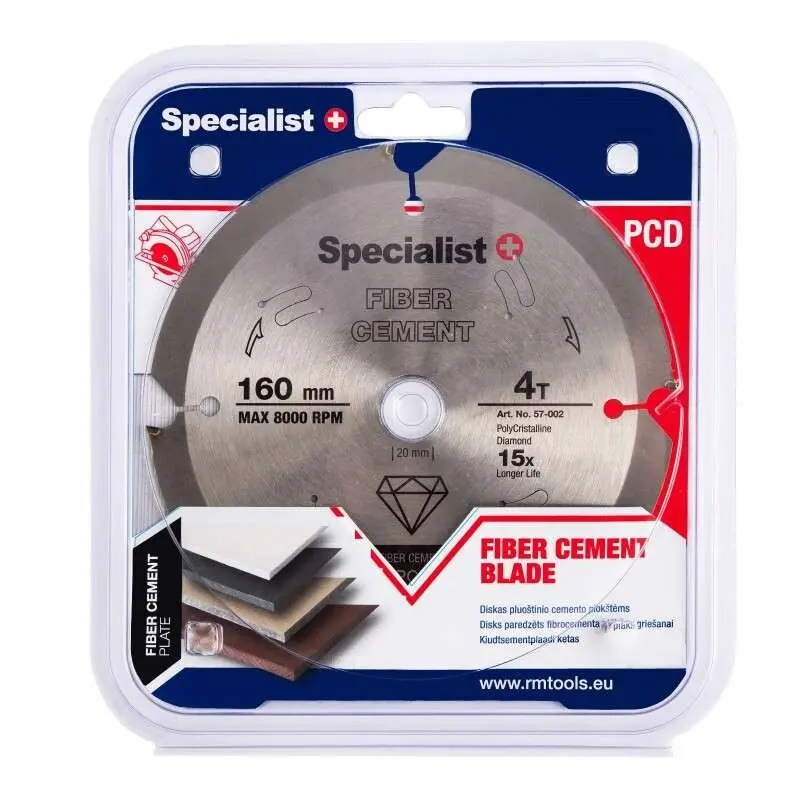 SPECIALIST+ griešanas disks šķiedru cementam, 4T 165 x 20 mm