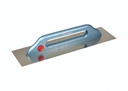 Stainless steel trowel with a wooden han