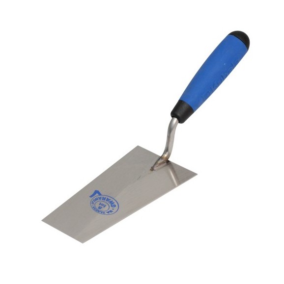 Stainless steel stucco trowel trapezoid
