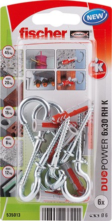 Kahekomponentne tüübel konksuga 10x50 mm, 2 tk