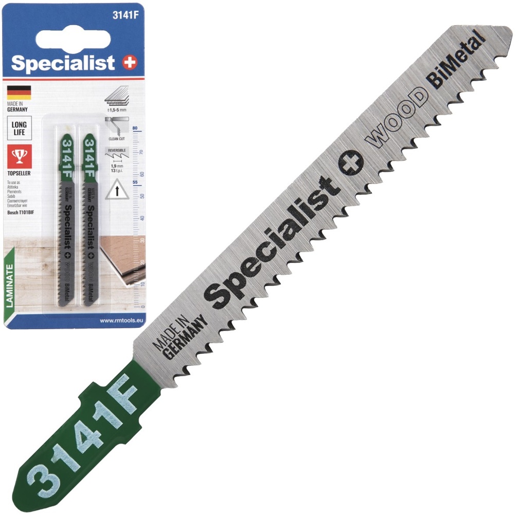 SPECIALIST+ jigsaw blade BI-METAL 3141F, 2 pcs