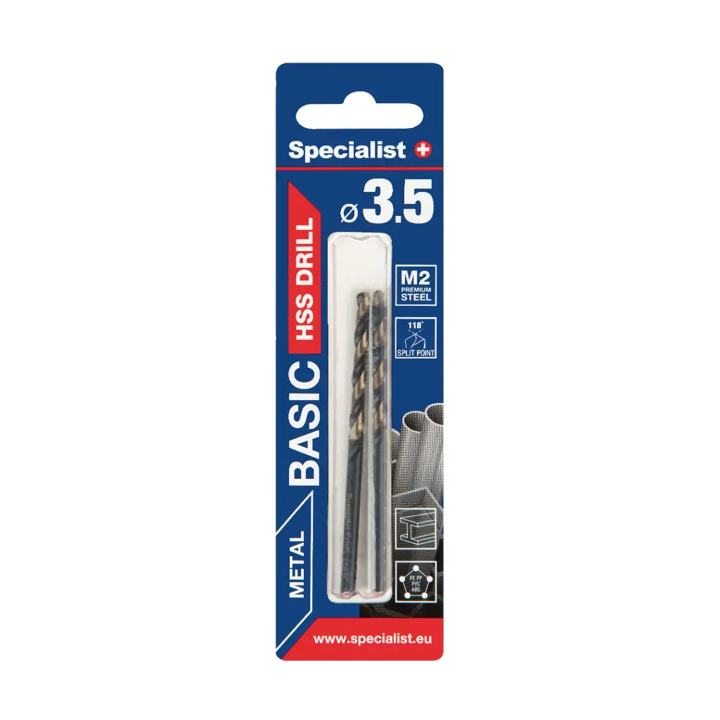 SPECIALIST+ metallipuur BASIC, 3.5 mm, 2 tk