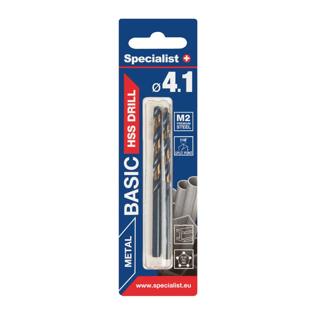 SPECIALIST+ drill bit PREMIUM, 4.1 mm, 2 pcs