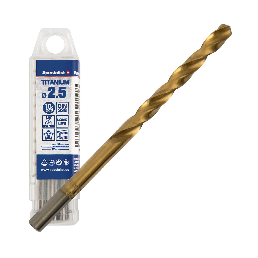 SPECIALIST+ metallipuur TITAN, 2.5 mm, 10 tk