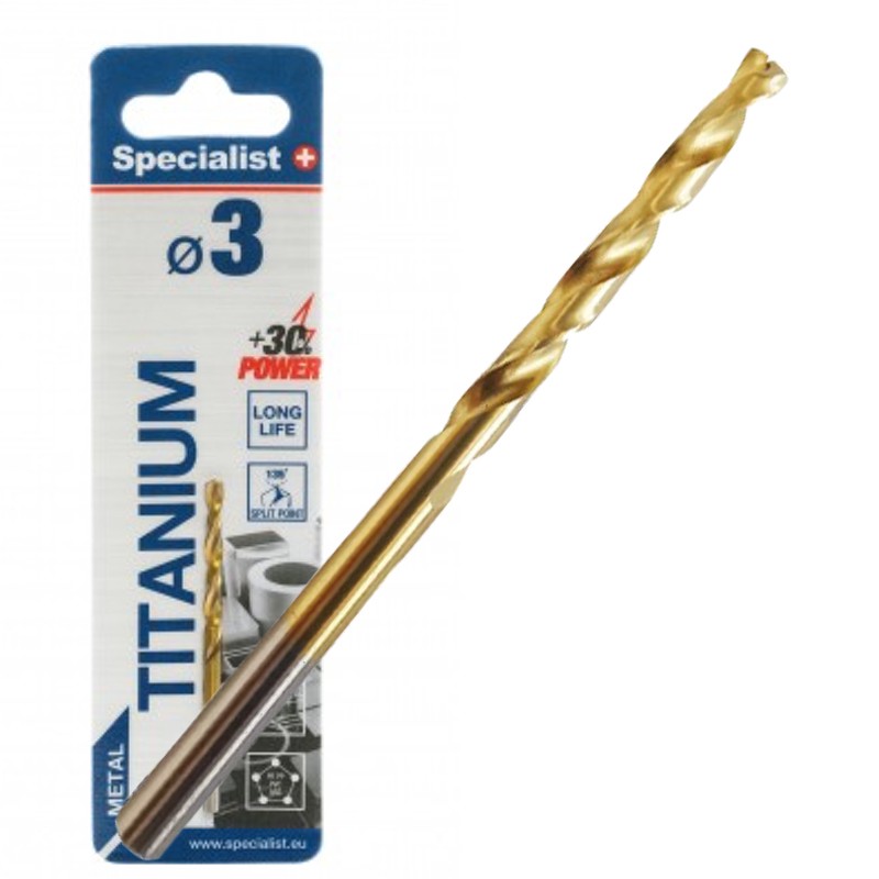SPECIALIST+ drill bit TITAN, 3.0 mm