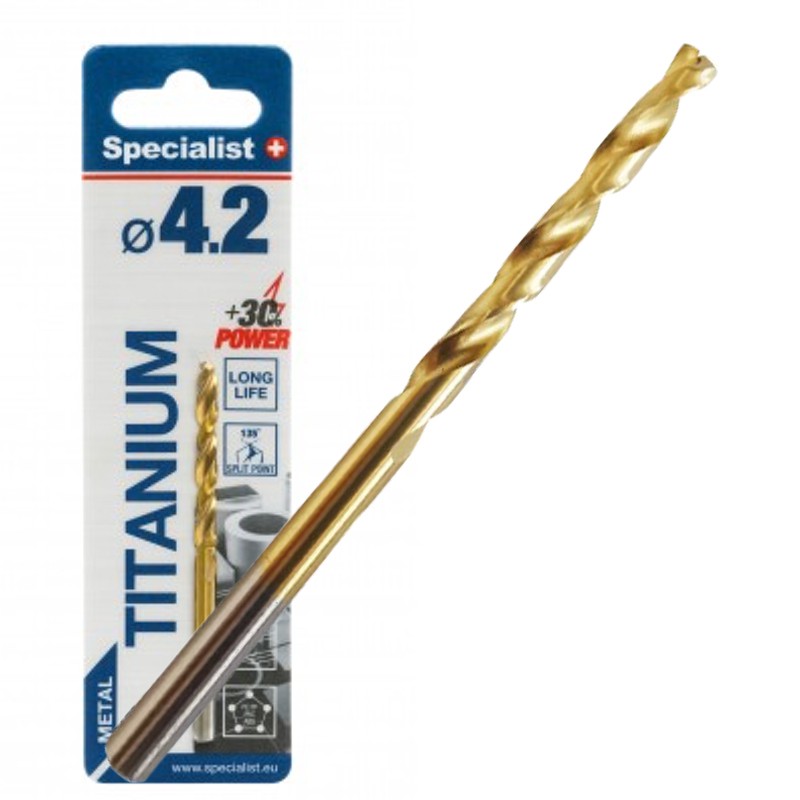 SPECIALIST+ metalo grąžtas TITAN, 4.2 mm
