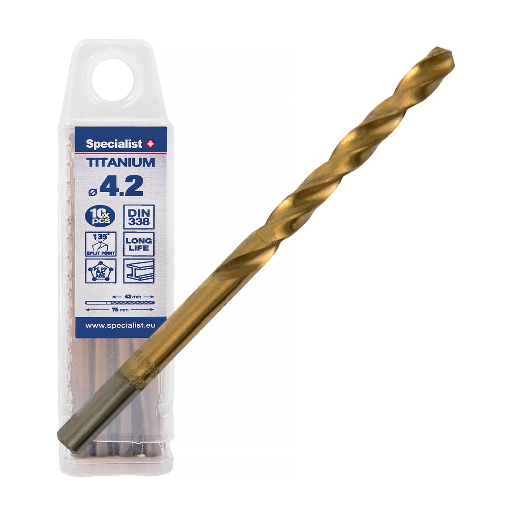 SPECIALIST+ metallipuur TITAN, 4.2 mm, 10 tk