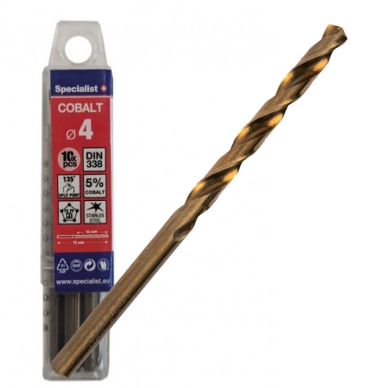SPECIALIST+ metallipuur COBALT, 4 mm, 10 tk