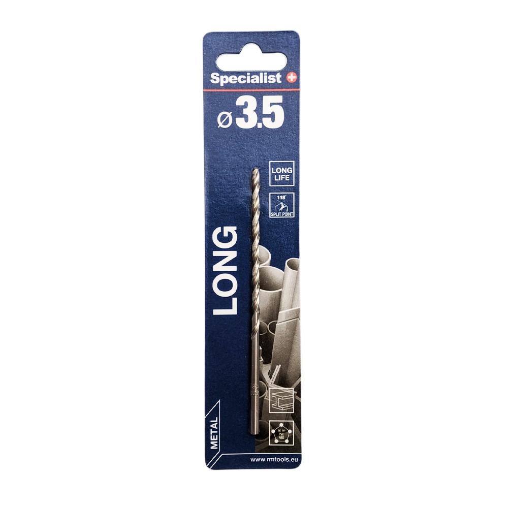 SPECIALIST+ metalo grąžtas LONG DIN340, 3.5 x 73 mm