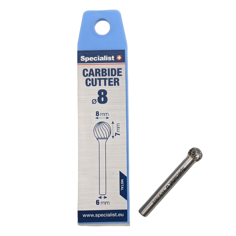 SPECIALIST+ kietmetalio freza KUD, 8x7x6 mm