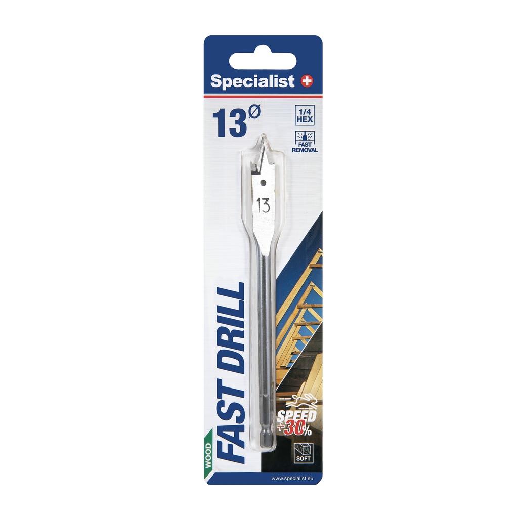 SPECIALIST+ flat drill bit, 13 mm