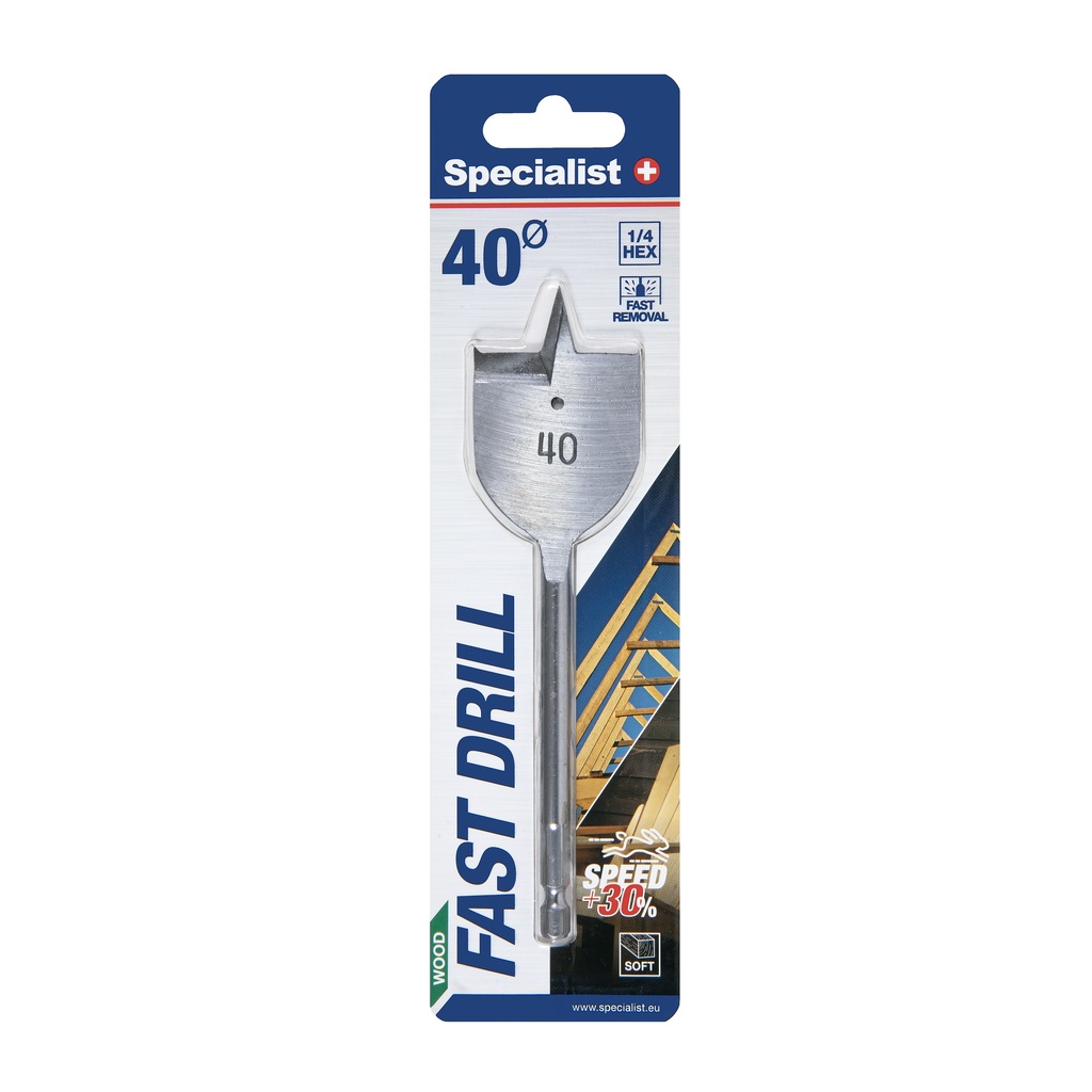 SPECIALIST+ lapik puidupuur, 40 mm