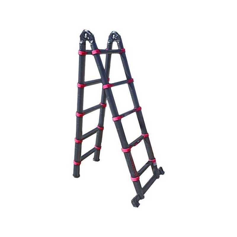 Telescopic step ladder 5m