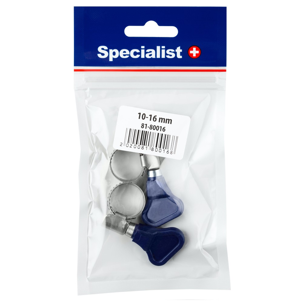 SPECIALIST+ butterfly hose clamp, 10-16 mm, 2 pcs