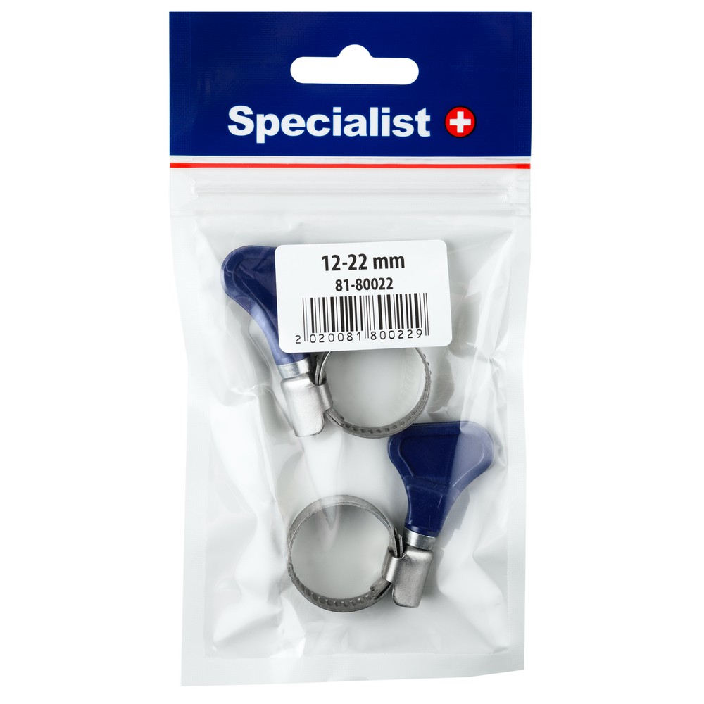 SPECIALIST+ butterfly hose clamp, 12-22 mm, 2 pcs