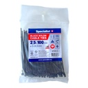SPECIALIST+ nylon cable ties, black, 2.5x100 mm, 100 pcs