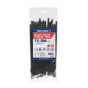 SPECIALIST+ nylon cable ties, black, 7.2x200 mm, 50 pcs