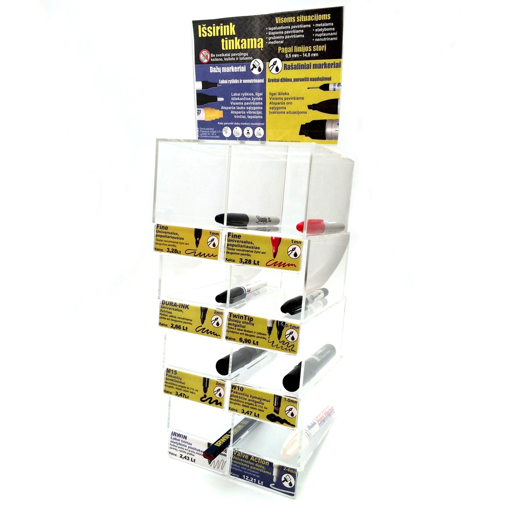 Marker box, 8 compartments