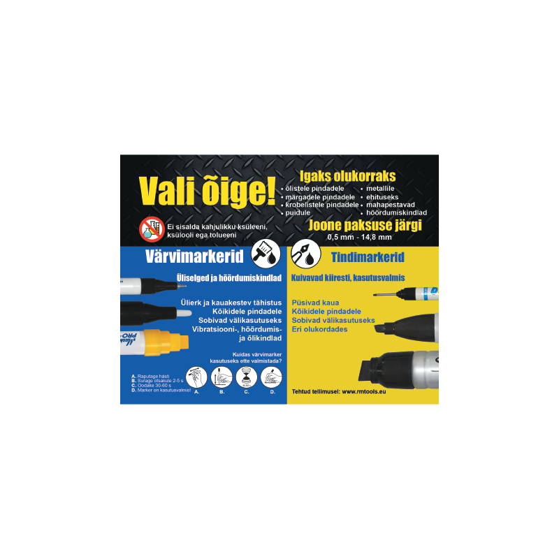 Reklaam markerite stendile EE