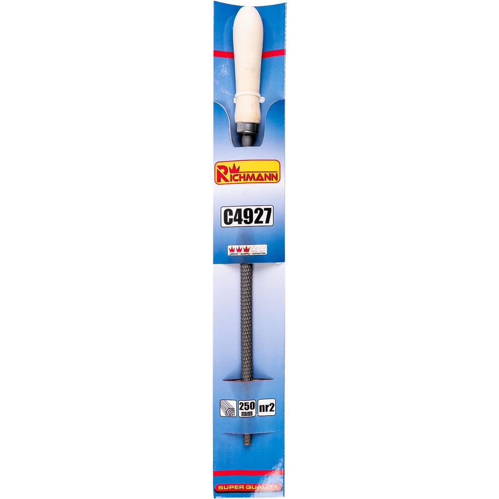 Apvali dildė medienai 250mm
