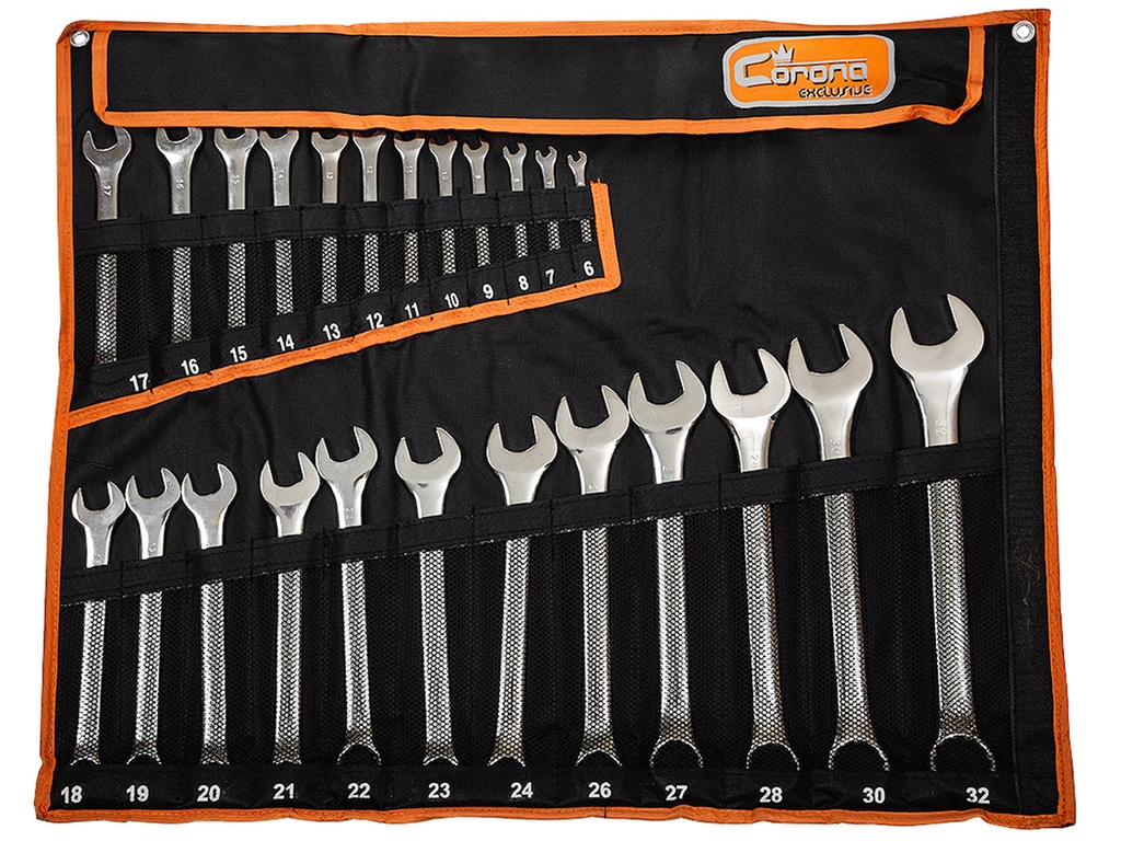 COMBINATION SPANNERS 6-32MM, 24PCS