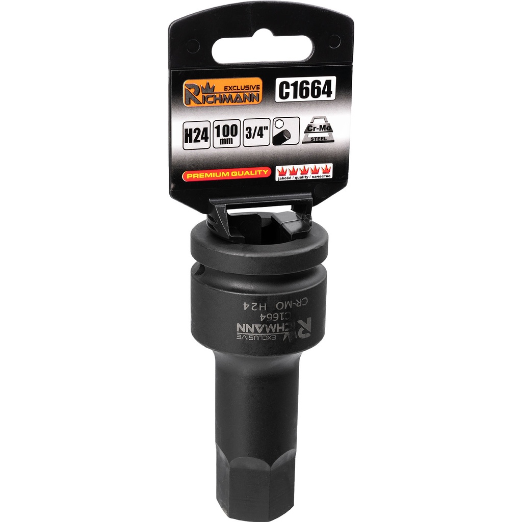 Löökpadrun 3/4", H24 x 100 mm